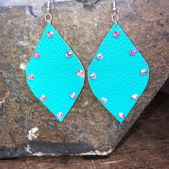 Faux Leather Earrings - Picture 2 of 5